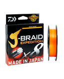 Daiwa J-Braid Expedition X8 Orange 150M Braided Fishing Line