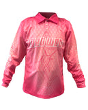 Long Sleeve Fishing Polo Shirt UPF50+ Pink