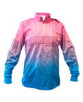 Long Sleeve Fishing Shirt UPF50+ Pink Blue